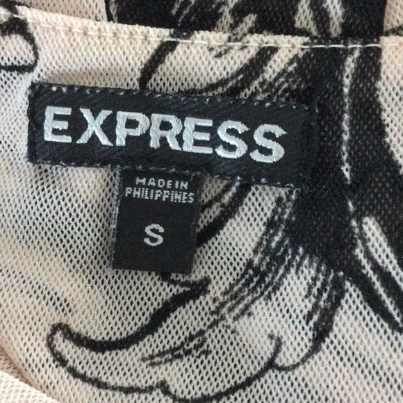 Express Mesh Babydoll Floral Peasant Tank Top Sz S - Picture 7 of 12